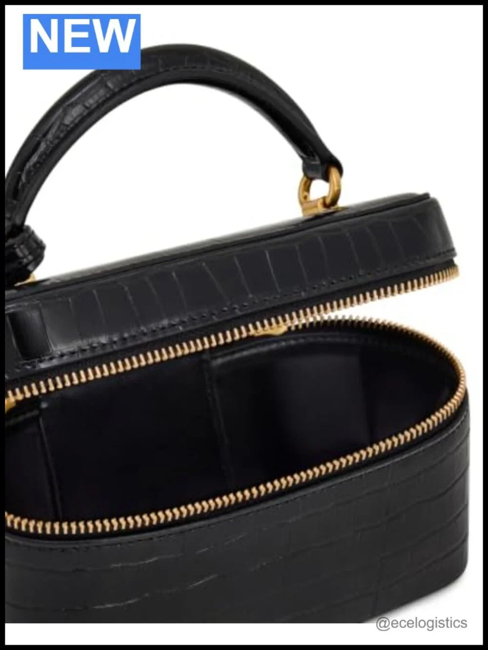 Croc-Embossed Vegan Leather Top Handle Bag Satchel with Detachable Strap